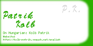 patrik kolb business card